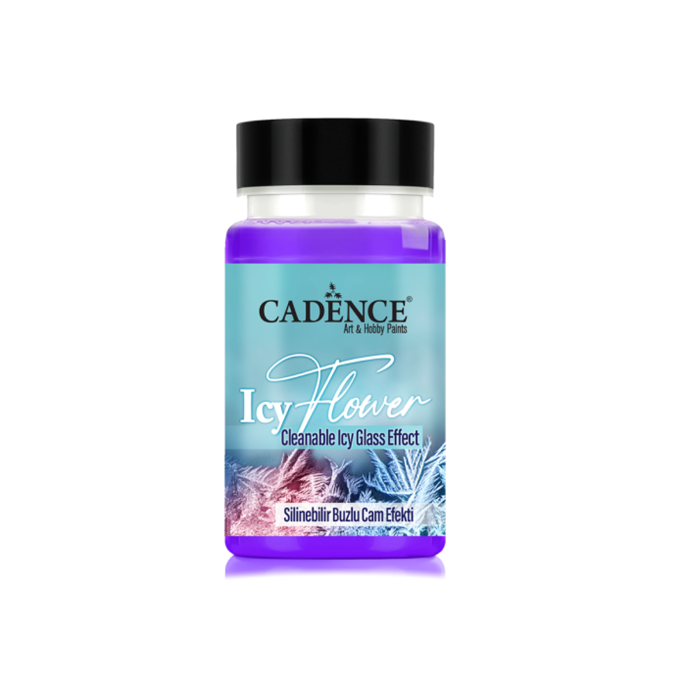 Icy flower cleanable icy glass effect Purple 90 ml
