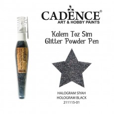 Glitter powder pen black