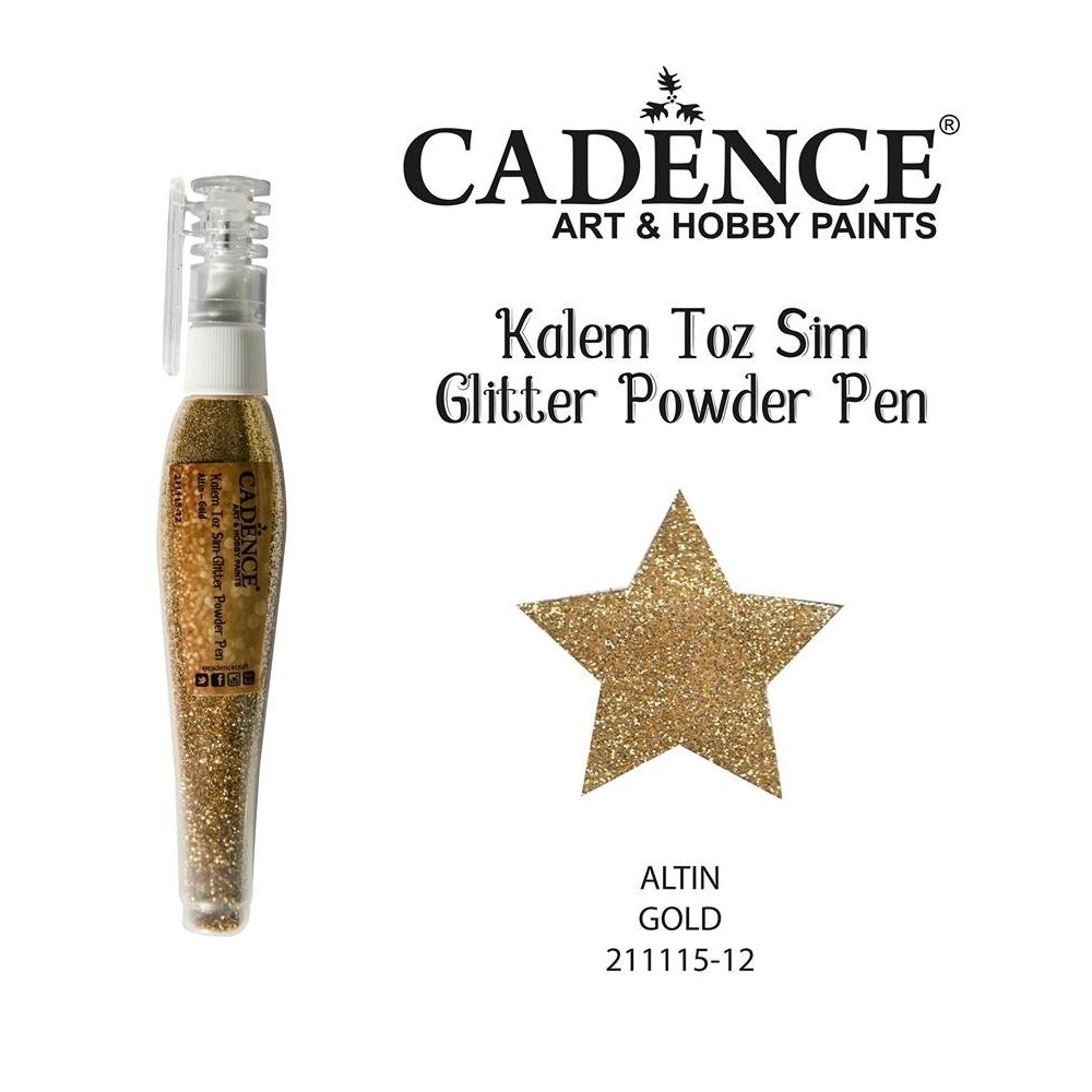 Glitter powder pen gold