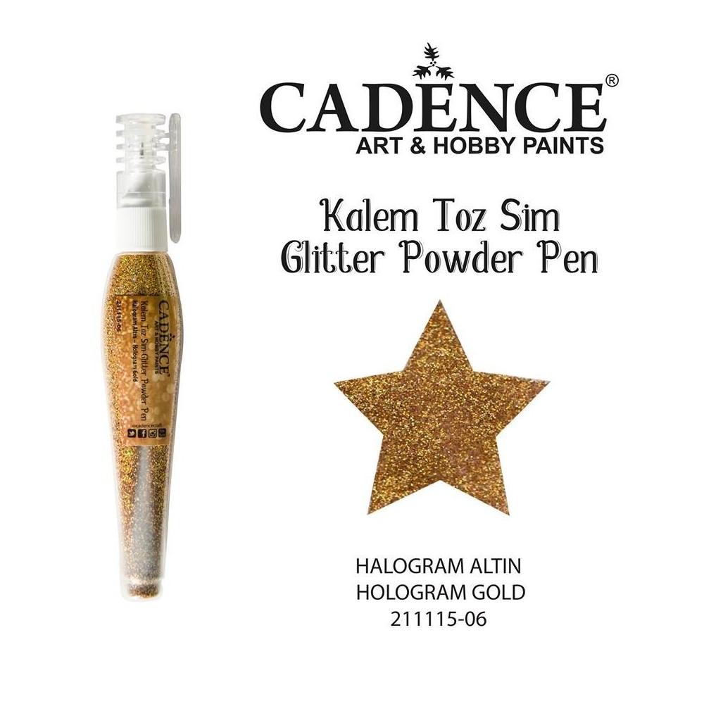 Glitter powder pen hologram gold