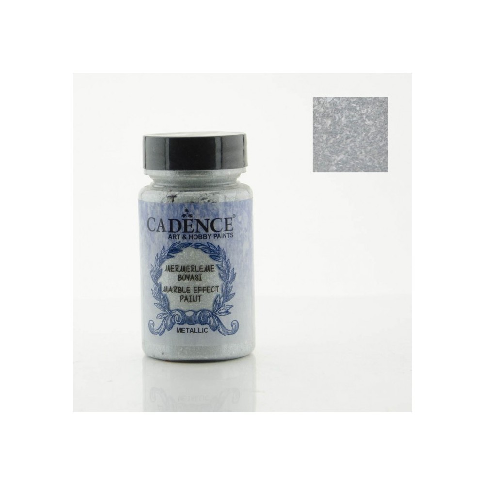 Marble Effect Silver Metallic