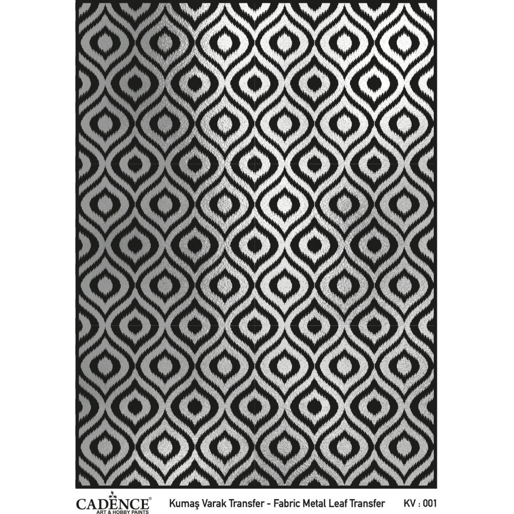 Fabric metal leaf transfer 30X42 Silver